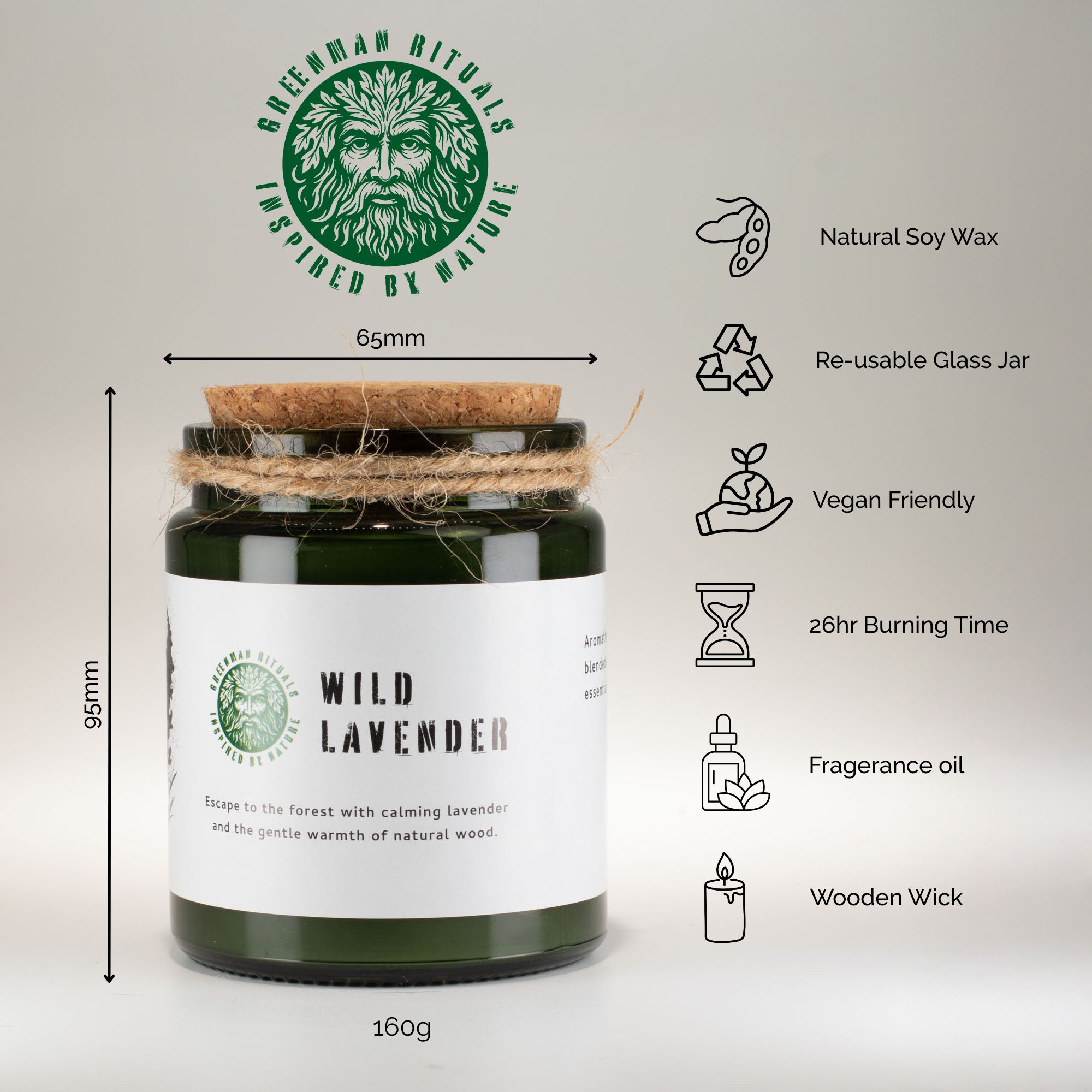 Greenman Woodwick Soy Candle - Cedar Citrus - Image 2