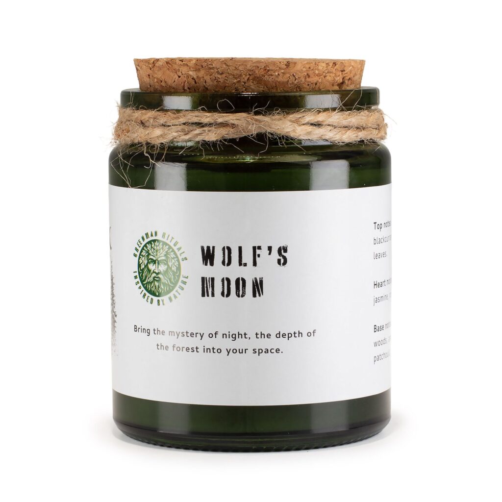 Greenman Woodwick Soy Candle - Wolf's Moon