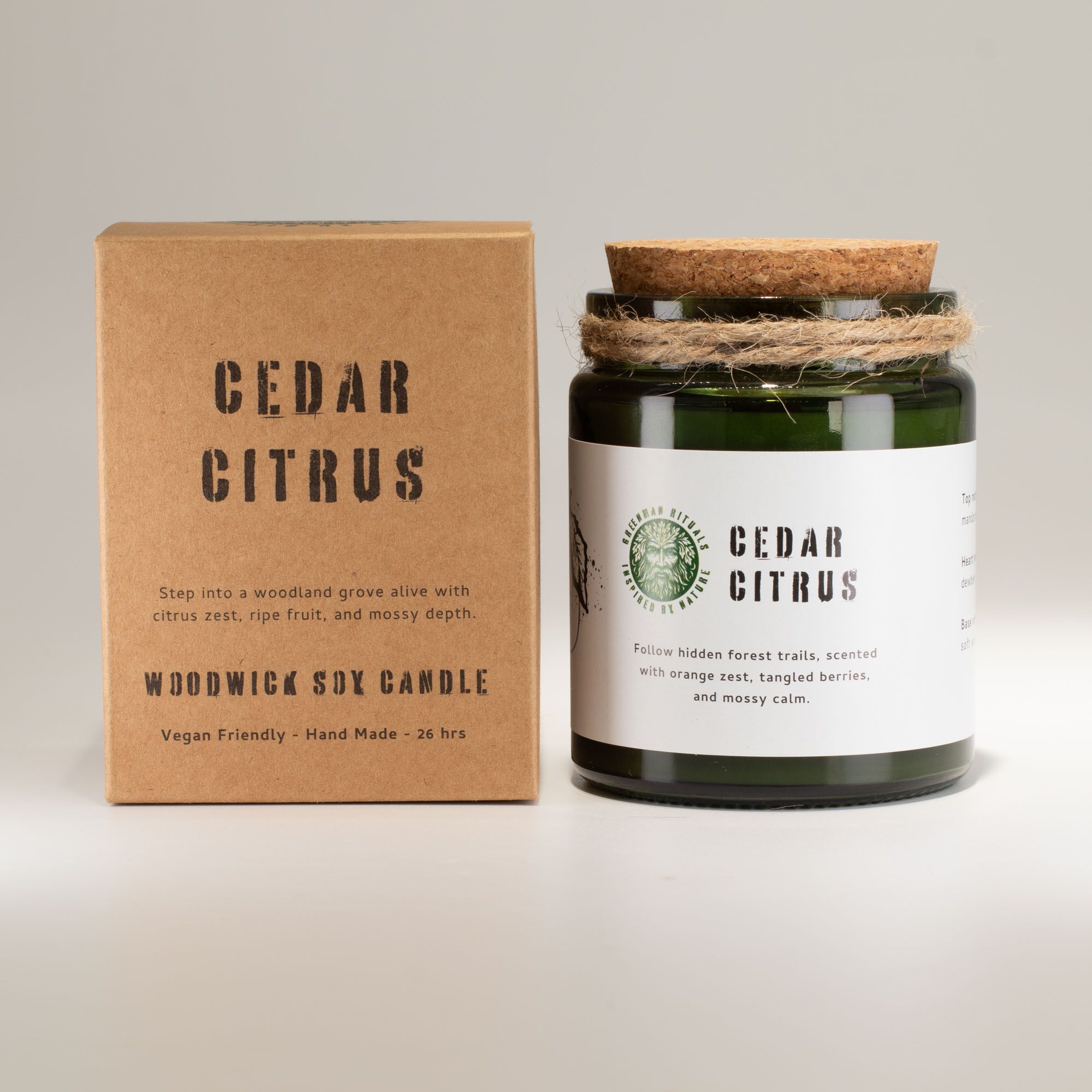 Greenman Woodwick Soy Candle - Cedar Citrus - Image 5