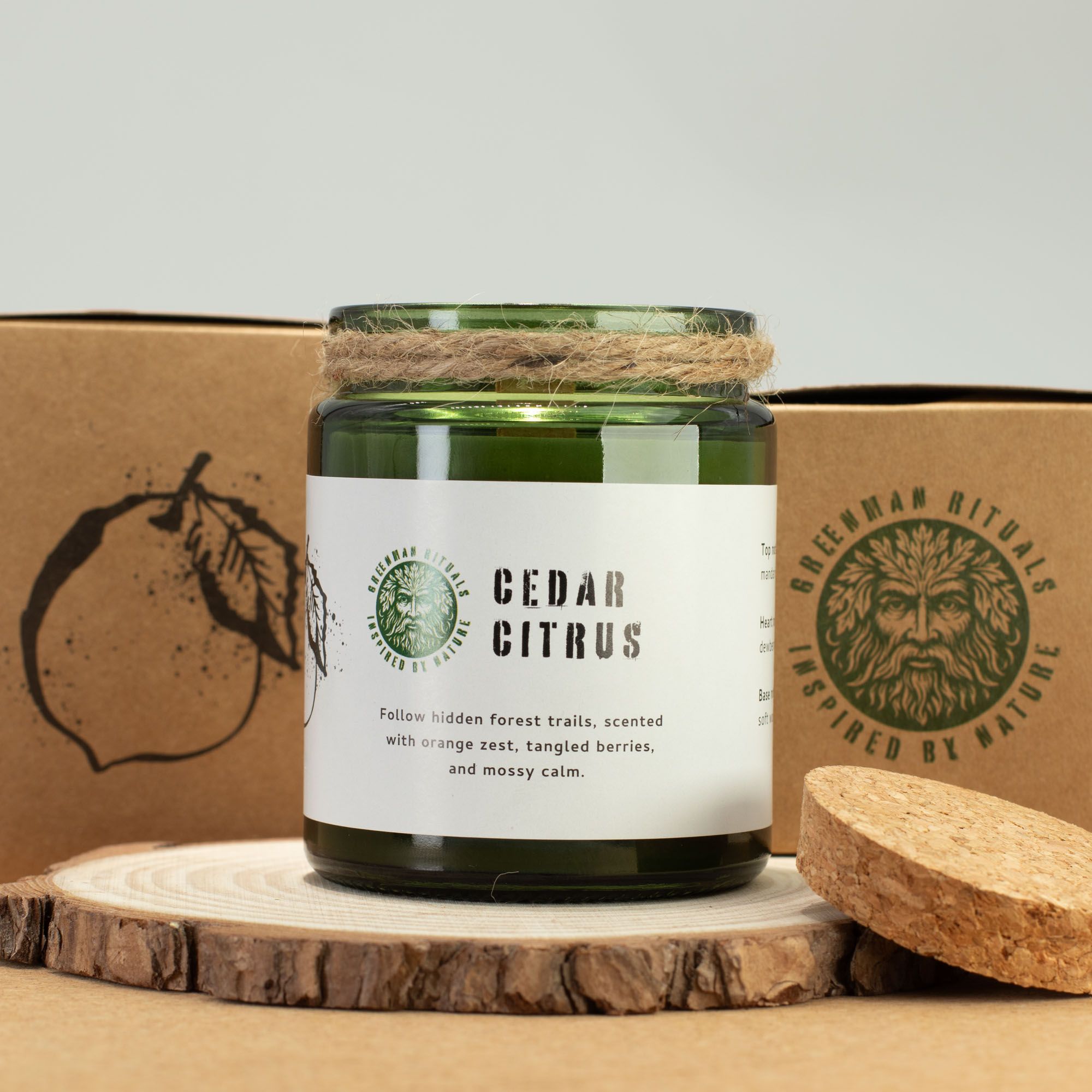 Greenman Woodwick Soy Candle - Cedar Citrus - Image 7